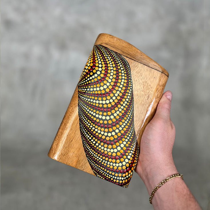 Teak wood Box Didgeridoo with deep, grounding sound