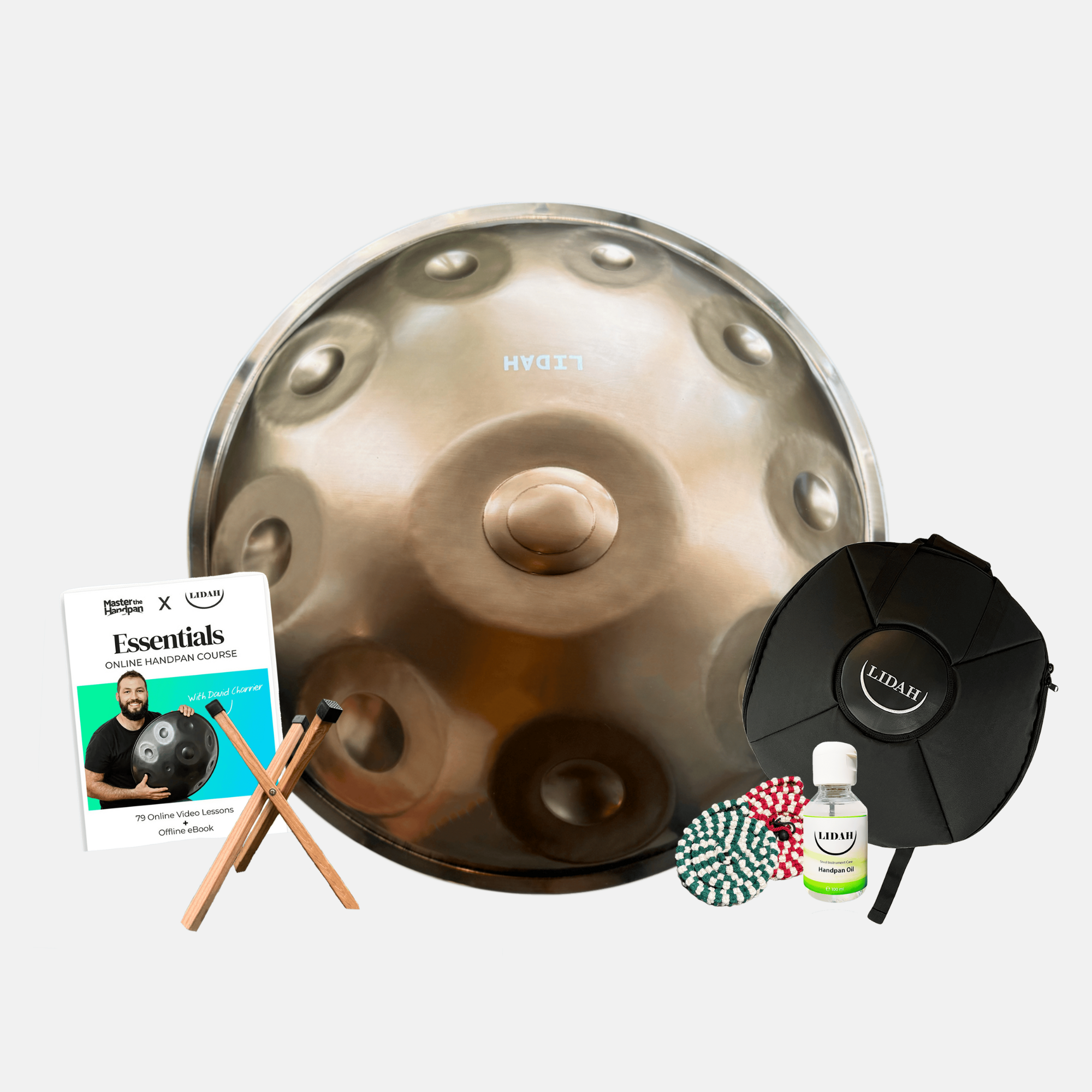 Close-up of Stainless Handpan Bundel