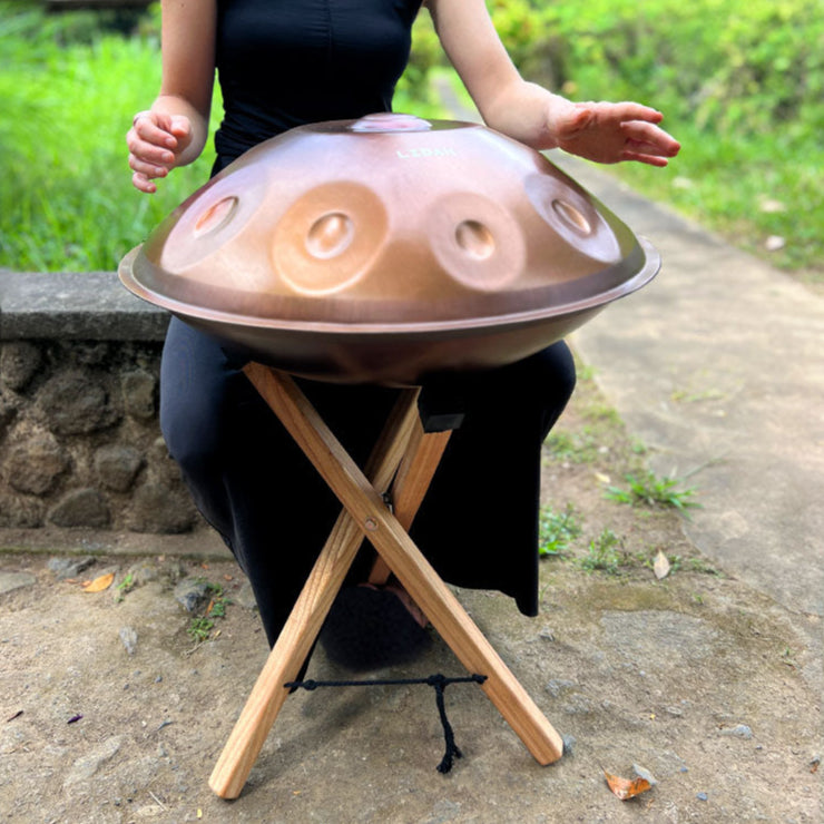 Lidah Handpan being played on a LIDAH Handpan Stand By musician