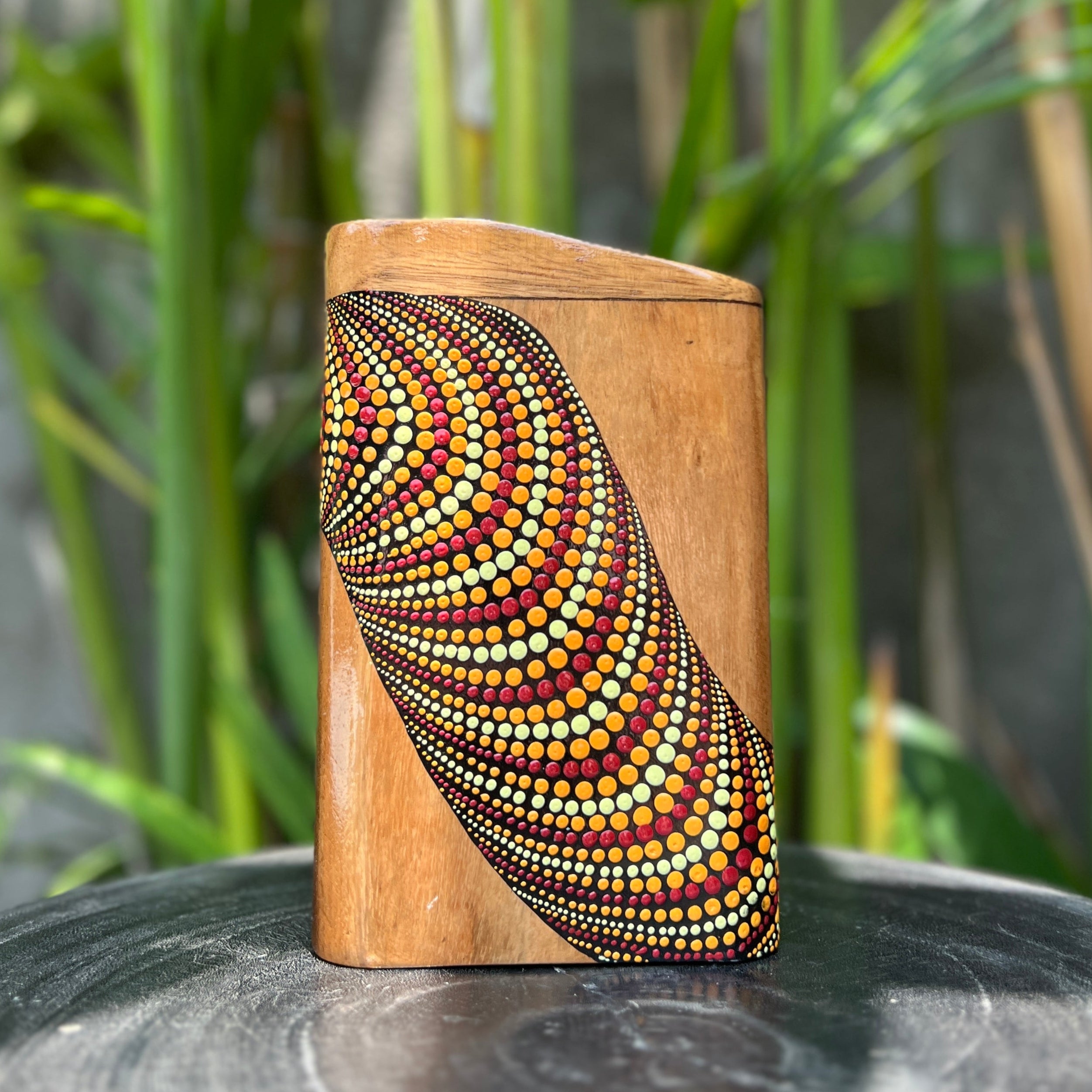 LIDAH® Box Didgeridoo handcrafted from teak wood