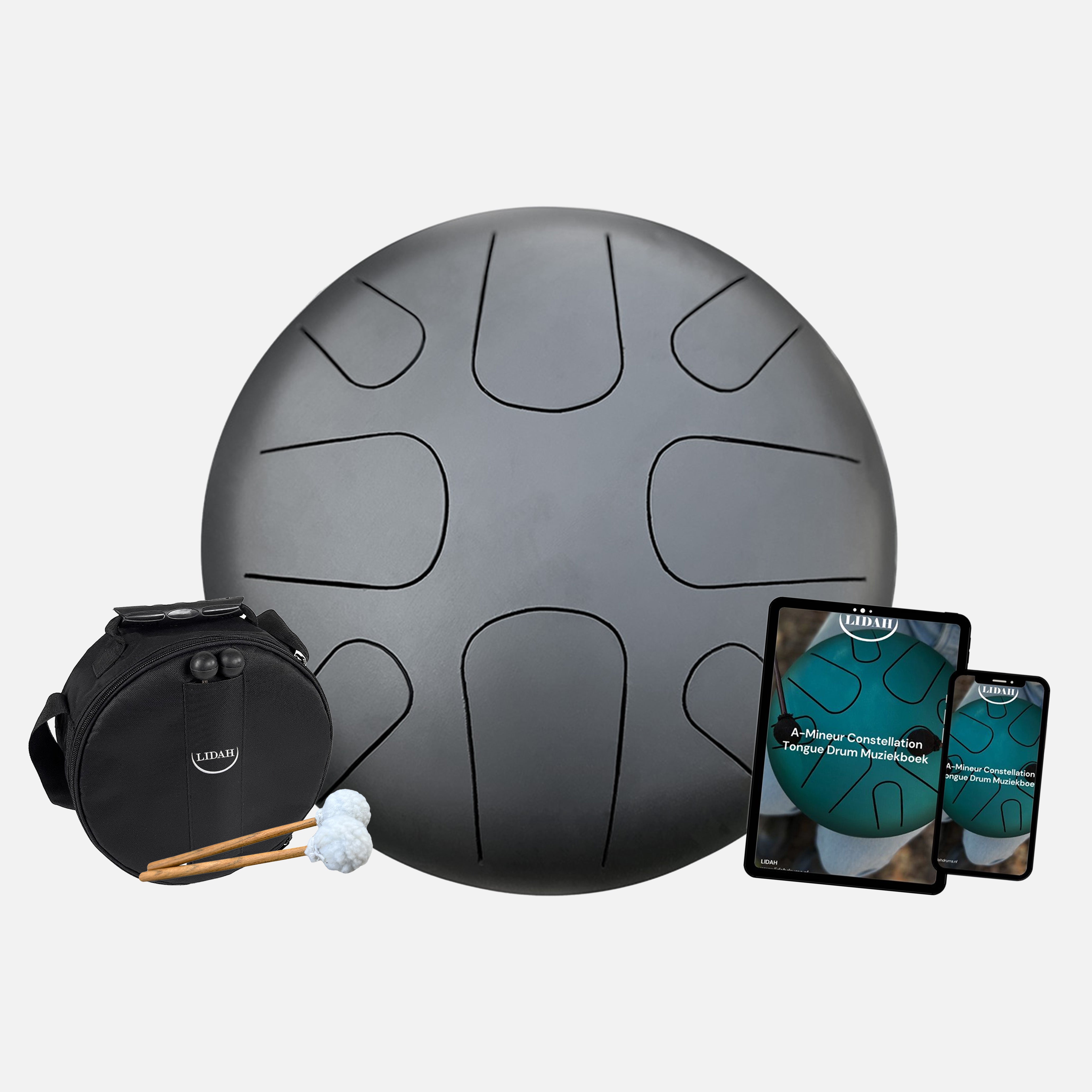 LIDAH® Steel Tongue Drum Bundel Offer Black